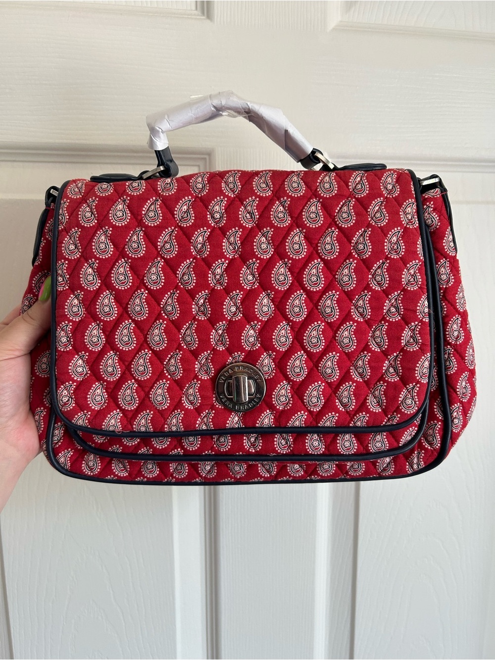 Vera Bradley red paisley handbag